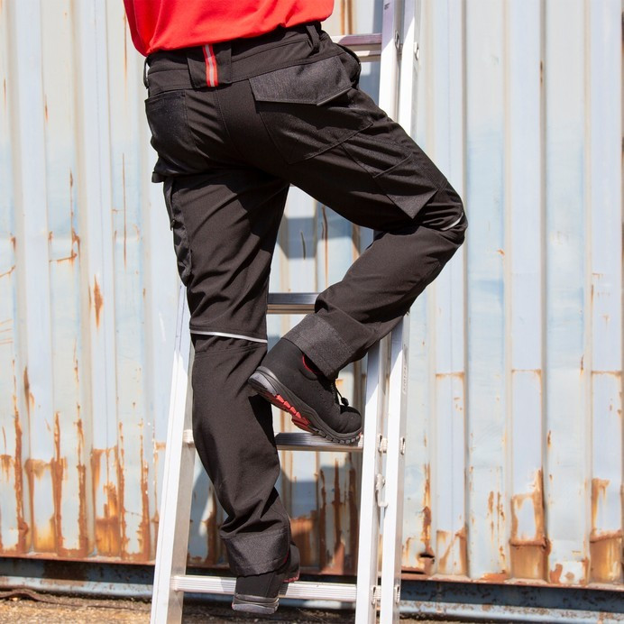 Slim Fit Work Trousers, Softshell with Knee Panels (Result Work-Guard R473X)