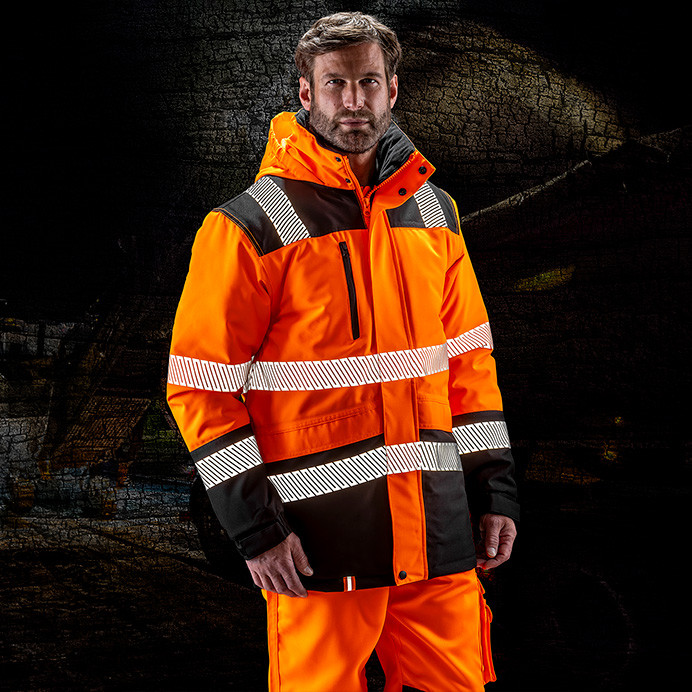 Hi Vis Softshell Safety Coat, Class 2, Waterproof, Recycled (Result Safe-Guard R475X)
