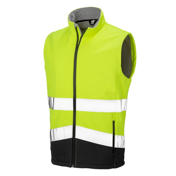 Hi Vis Softshell Gilet Bodywarmer, EN ISO 20471 Class 2 (Result Safe-Guard R451X)