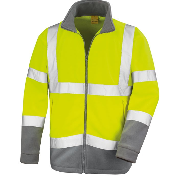 Hi Vis Fleece Jacket, Microfleece, EN ISO 20471 Class 2 (Result Safe-Guard R329X)