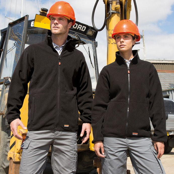 Heavy Duty Fleece Work Jacket, 330 gsm Microfleece (Result Work-Guard R330X)