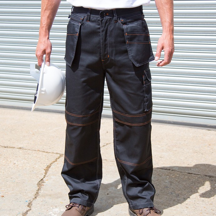 Knee Pad Work Trousers with Holster Pockets, Lightweight (Result Work-Guard R323X)