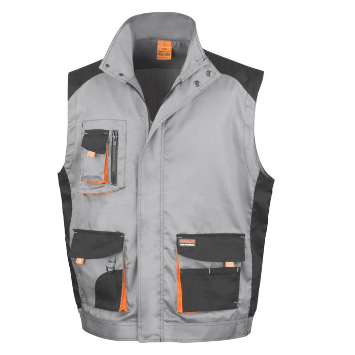 Lightweight Work Gilet, Water Repellent Bodywarmer with Pockets (Result Work-Guard R317X)