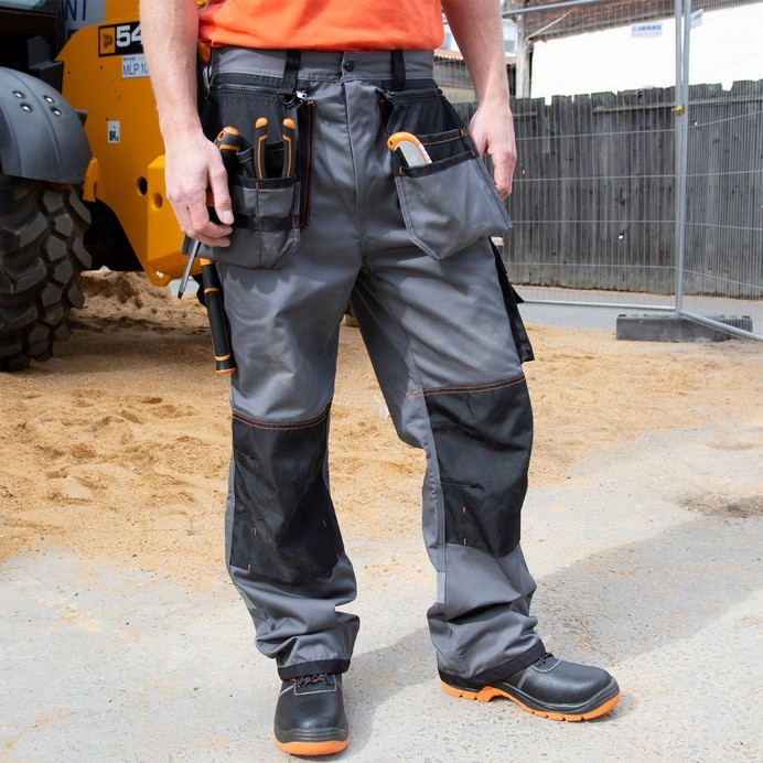 Knee Pad Work Trousers with Holster Pockets and Cordura Scuff (Result Work-Guard R324X)