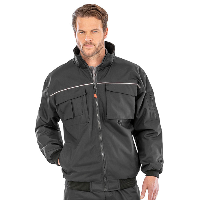 Waterproof Padded Pilot Work Jacket with Taped Seams (Result Work-Guard R300X)