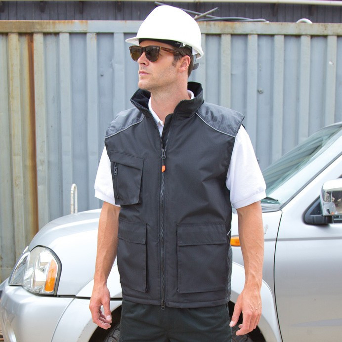 Mens Bodywarmer, Waterproof Padded Work Gilet (Result Work-Guard R306X)