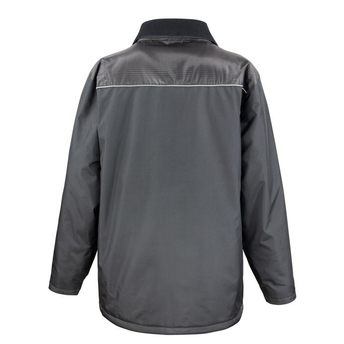 Waterproof Padded Long Work Coat with Zip-Off Hood (Result Work-Guard R305X)