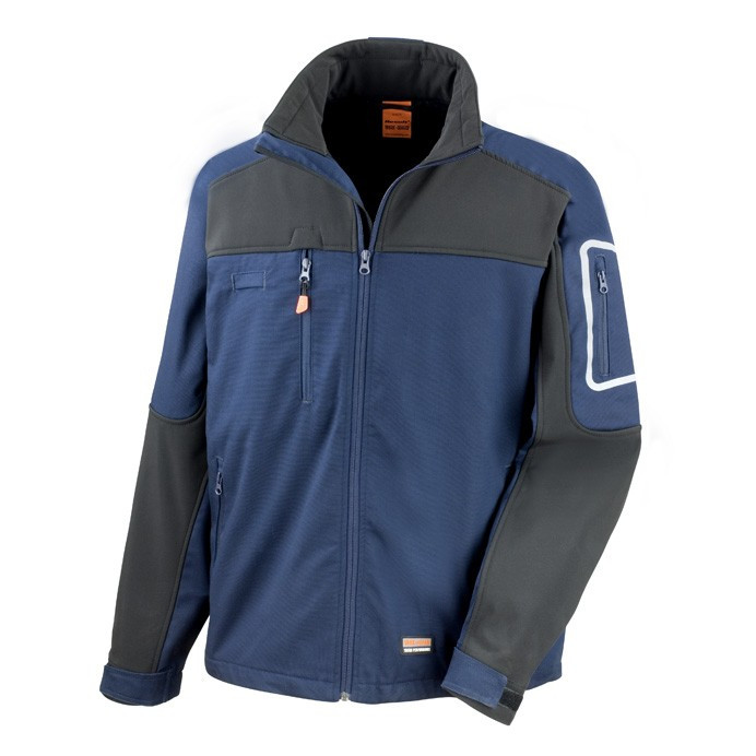 Stretch Work Jacket with Softshell Panels and Zip Pockets (Result Work-Guard R302X)