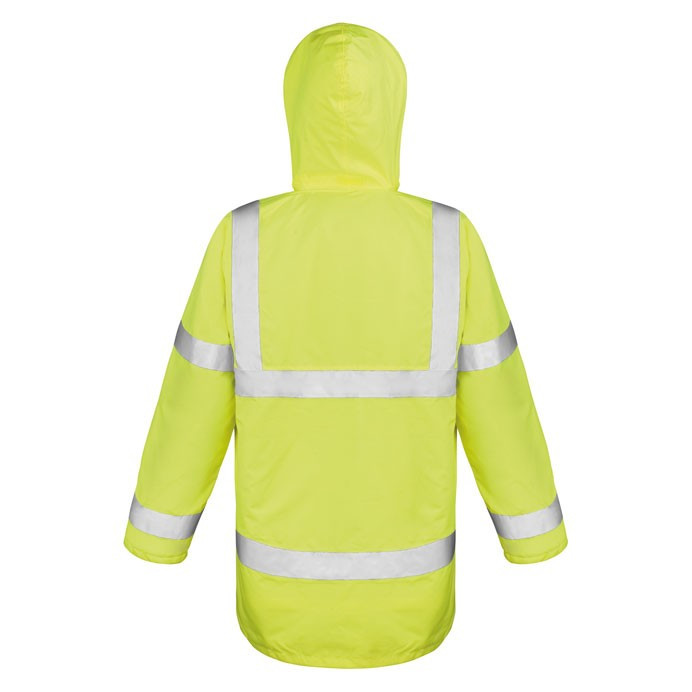 Hi Vis Coat, Long Padded Motorway Coat, EN ISO 20471 Class 3 (Result R218X)