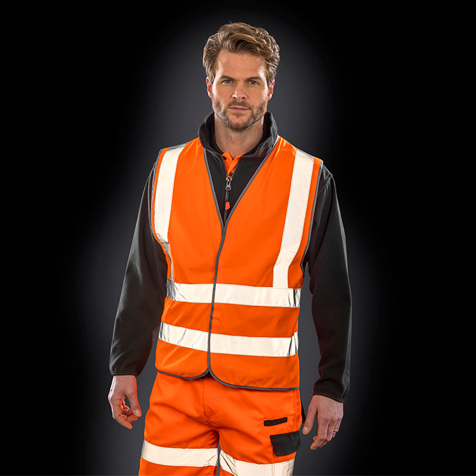 Hi Vis Motorway Vest, EN ISO 20471 Class 2 with Shoulder Bands (Result R201X)