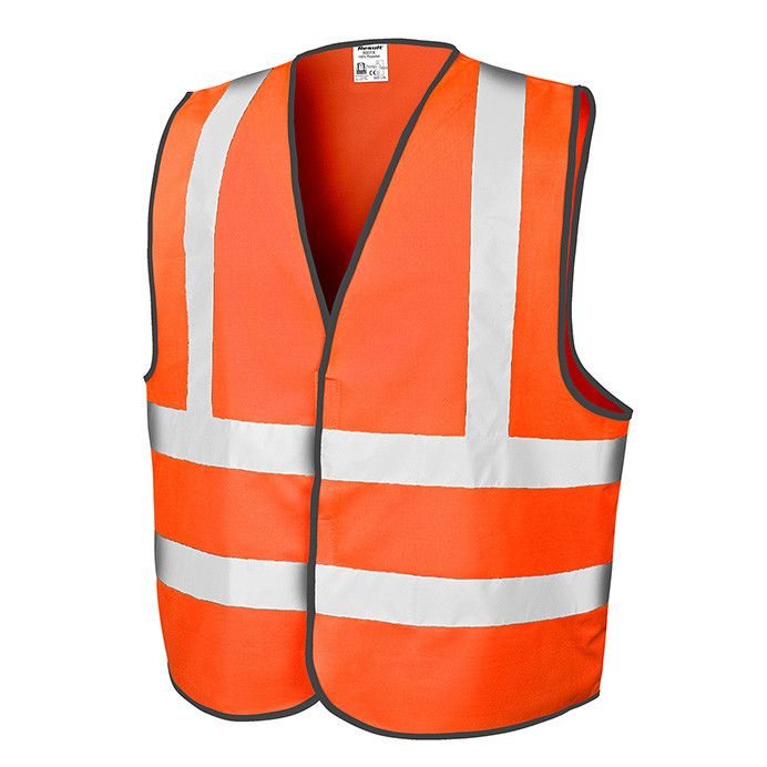Hi Vis Motorway Vest, EN ISO 20471 Class 2 with Shoulder Bands (Result R201X)