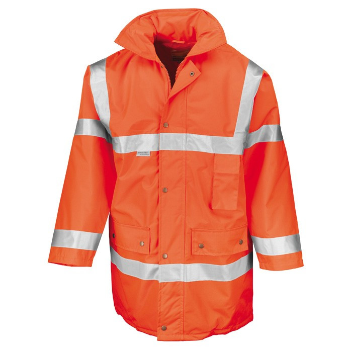 Hi Vis Jacket, Waterproof, EN ISO 20471 Class 3 with Hood (Result Safe-Guard R018X)