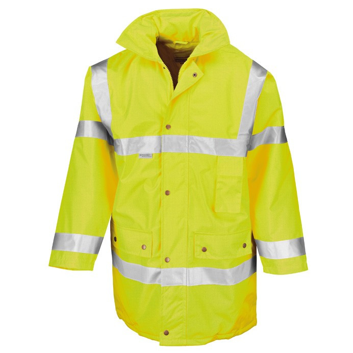 Hi Vis Jacket, Waterproof, EN ISO 20471 Class 3 with Hood (Result Safe-Guard R018X)