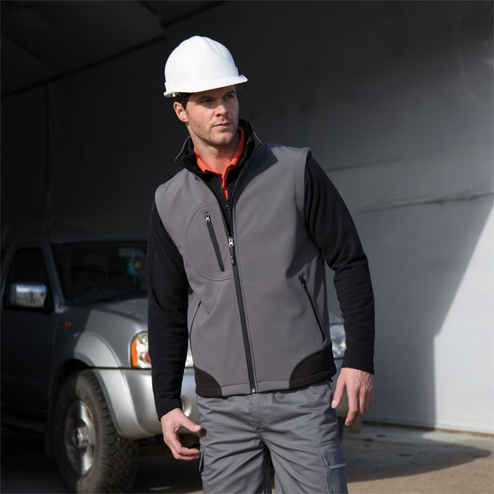 Softshell Bodywarmer, 3 Layer Stretch with Microfleece Lining (Result R123X)