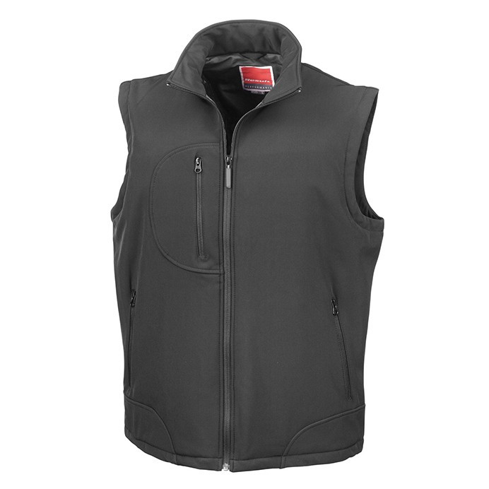 Softshell Bodywarmer, 3 Layer Stretch with Microfleece Lining (Result R123X)