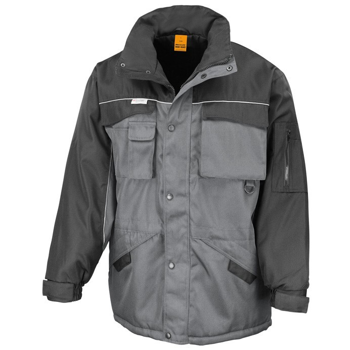 Heavy Duty Work Jacket, Padded with Fleece Lining (Result Work-Guard R072X)