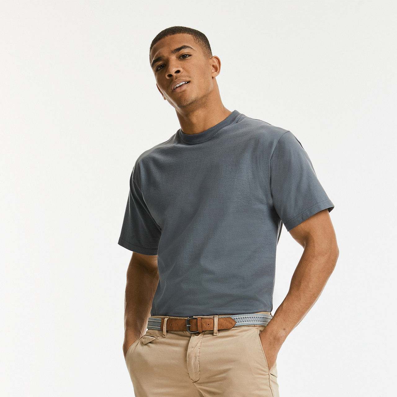 Classic Cotton Work T-Shirt, Ring Spun 180 gsm (Russell J180M)