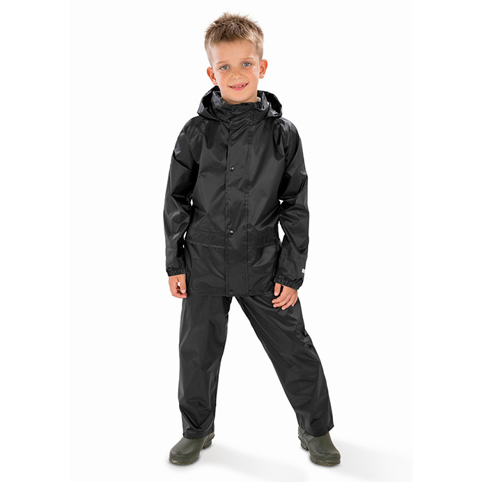 Kids Waterproof Rain Suit, Jacket and Trousers (Result Core R225J)