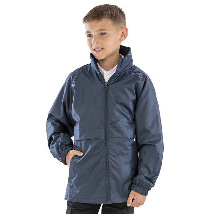 Kids Waterproof School Coat, Fleece Lined Jacket (Result Core R203)