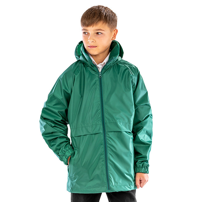 Kids Waterproof School Coat, Fleece Lined Jacket (Result Core R203)
