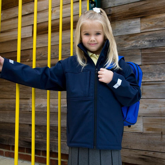 Kids Softshell Jacket, Fleece Lined School Softshell (Result R121)