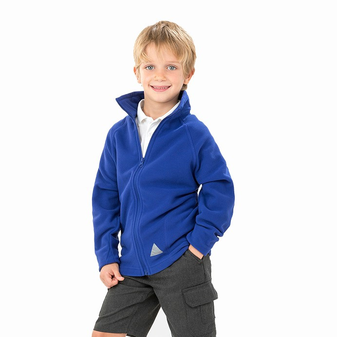Kids Microfleece Jacket, Light Full Zip School Fleece (Result Core R114)