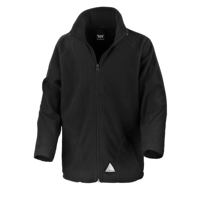 Kids Microfleece Jacket, Light Full Zip School Fleece (Result Core R114)