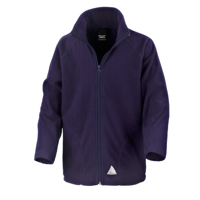 Kids Microfleece Jacket, Light Full Zip School Fleece (Result Core R114)