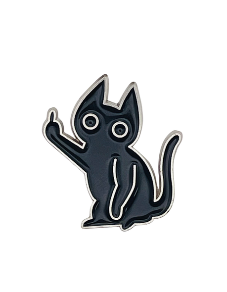 Cat With Middle Finger Collectible Enamel Pin Gift – Collectible Enamel Pin Gift