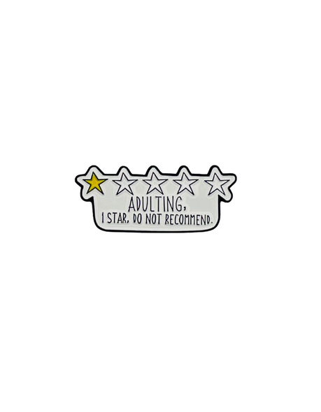 Adulting 1 Star, Do Not Recommend - Collectible Enamel Pin – Collectible Enamel Pin Gift