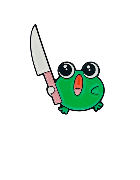 Cute Frog Holing Utensil – Collectible Enamel Pin Gift