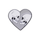 Skeletons In Heart Facing Eachother Collectible Enamel – Collectible Enamel Pin Gift
