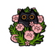Black Cat In Flowers Collectible Enamel Pin Gift – Collectible Enamel Pin Gift