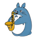 Chubby Rabbit with Saxophone Collectible Enamel Pin – Collectible Enamel Pin Gift