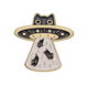 Cat Alien Ship Abducting Cats Collectible Enamel Pin – Collectible Enamel Pin Gift