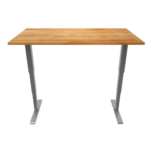 White Oak Walnut Sit-Stand Desk