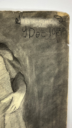 Antique Parisian Sketch Male Figure