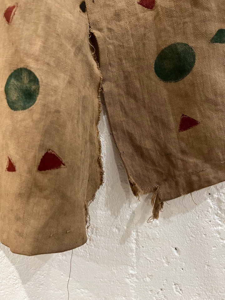 Hand Painted Native American on Partial Teepee (tipi) Style Fabric