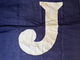 vintage navy flag letter J