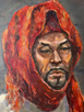 Vintage Man in Headscarf Portrait
