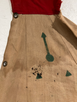 Hand Painted Native American on Partial Teepee (tipi) Style Fabric