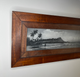 (SOLD) Vintage Double Framed Charcoal Beach Scene