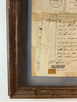 Antique Framed Military Coffin Receipt 1877