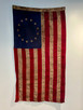 Vintage 13 Star Tea Stained Flag