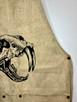Vintage Canvas Apron with Hand Painted Saber Tooth Skull
