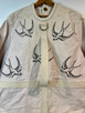 Vintage Straight Jacket with Hand Painted Swallows