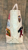 Vintage Canvas Tote Bag with Patches