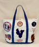 Vintage GH Bass Zipper Tote with Patches