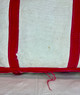 Vintage Canvas Tote with Red Handles, Red Trim and Hand Painted Blue Lobster