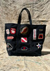 Vintage LL Bean Black Canvas Bag with Patches